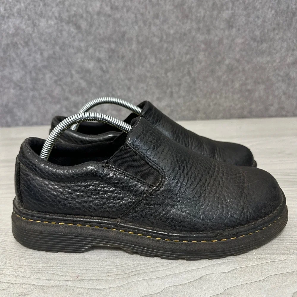 Dr. Martens Boyle Slip-On Loafers Mens Size 9 Black Leather Casual Comfort Shoes